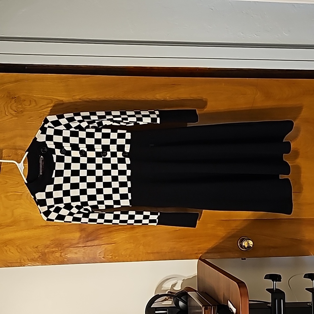 Voodoo Vixen Checkerboard Sweater Dress